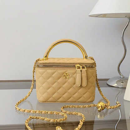 2025 New Women's Large Capacity Diamond Grid Single Shoulder Diagonal Cross Hand-held Small Square Bag, Famous Luxury Designer