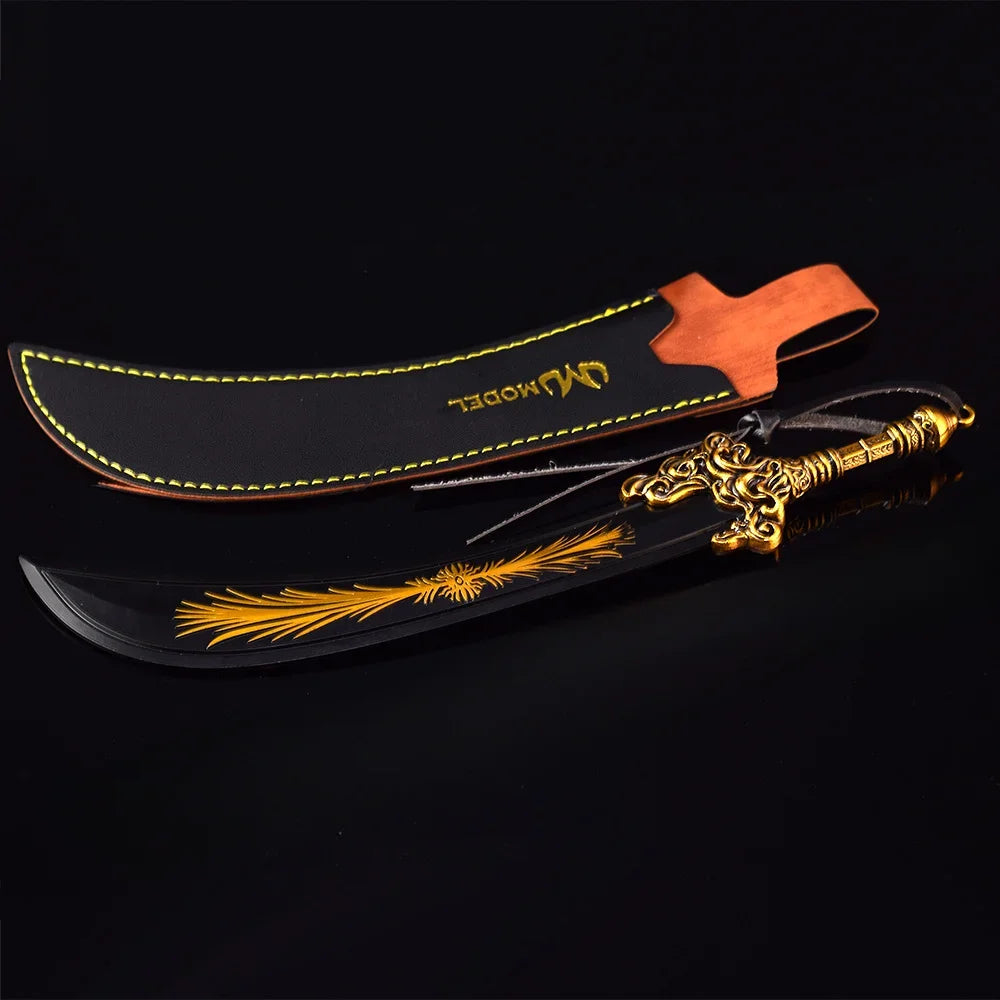 22cm Starscourge Greatsword Radahn Eldens Colossal Sword Game Keychain Katana Weapon Model Desktop Ornaments Crafts Gifts Toys