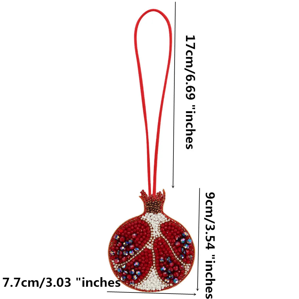 3D Handmade Rhinestone Beaded Coconut tree, butterfly hanging rope Patches Crystal Bag lanyard Patch beading Applique Patch