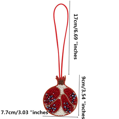 3D Handmade Rhinestone Beaded Coconut tree, butterfly hanging rope Patches Crystal Bag lanyard Patch beading Applique Patch