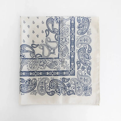 Retro Printed Silk Scarf Women's Square Scarfs 70cm Imitation Silk Scarf Shawl Turban Decorative Sun Protection