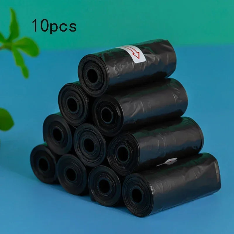 1-10 Roll/Set Garbage Bag Degradable Pet Poop Shit Trash Home Kitchen Universal Waste Black Outdoor Clean Pets Supplies