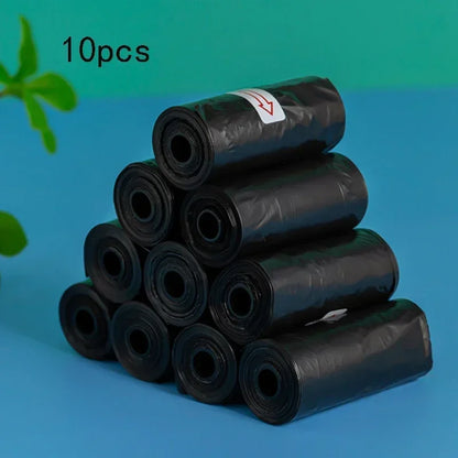 1-10 Roll/Set Garbage Bag Degradable Pet Poop Shit Trash Home Kitchen Universal Waste Black Outdoor Clean Pets Supplies