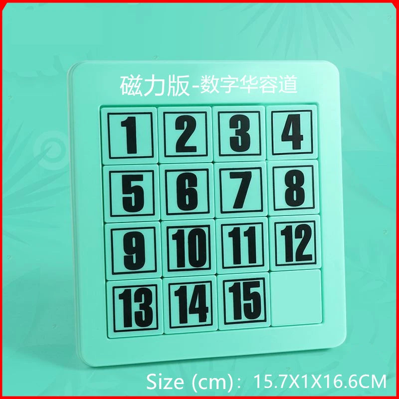 Intelligence Improvement Training Digital Huarong Road, Magnetic Children's Educational Magnetic Puzzle Thinking Training Toys