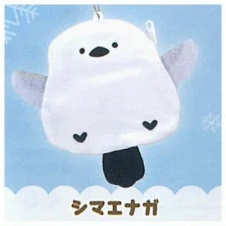 Yumeya capsule toys cute kawaii Hokkaido animals plush pouch stuffed bird squirrel earphones bag coin purse ball chain pendant