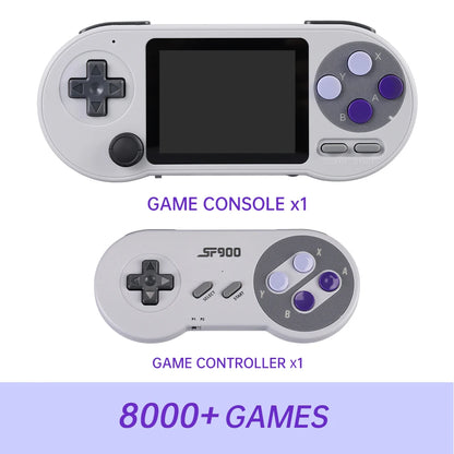 SF2000 3 inch IPS Screen Portable Handheld Game Console Mini Retro Video Game Player Built-in 8000+ Games Game Console AV Output