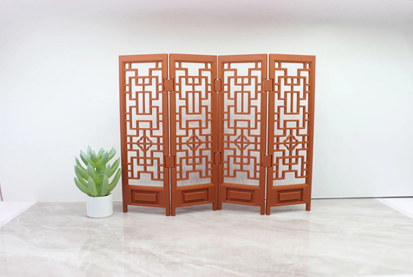 1/12 Dollhouse Miniature Furniture  Model  Mini Screen Antique Imitation Wooden Partition Doll Decoration Accessories Toys