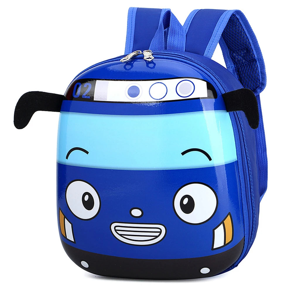 3D Cartoon Bus Toddler Backpack Small Kindergarten Children School Bag School Bookbag for Boys Girls Go for An Outing