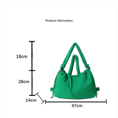 Simple Vintage Large Capacity Handbags Designer Soft Women Shoulder Crossbody Bags Casual Nylon Padded Tote Bag
