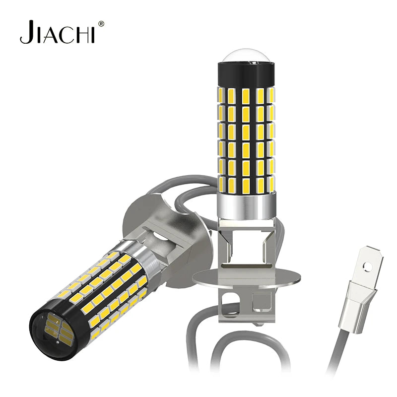 Jiachi 2PCS H1 H3 Replacement Bulb H7 H10 880 881 5202 Led Auto Fog Lamp 3014 78 Chip Daytime Running Light 6000K White 12-24V