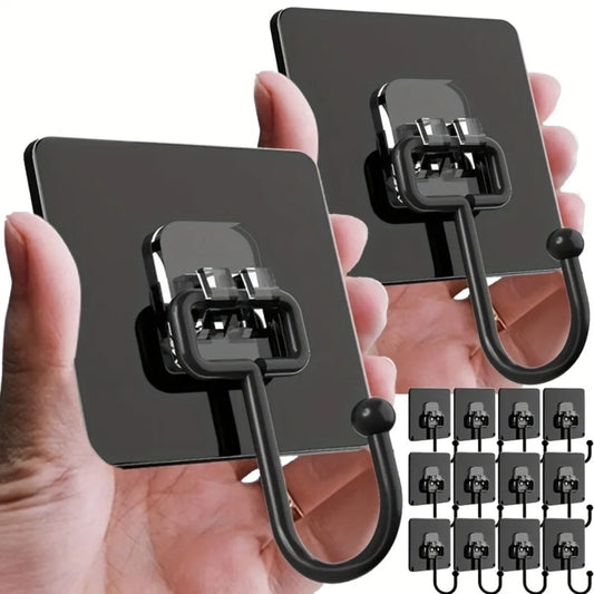 Self Adhesive Hooks Rotating Waterproof Strong Sticker Holder Wall Door Storage Hanging Hook Kitchen Bathroom Organizer