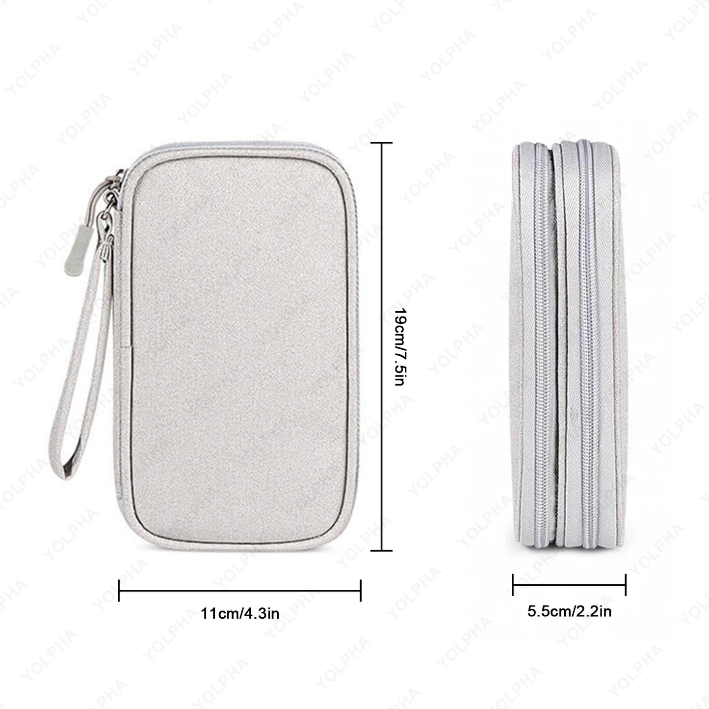 Waterproof Cable Organizer Travel Cord Pouch Electronics Accessories Case Multi Compartment Portable Data Cable Storage Bag