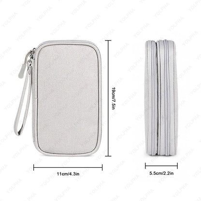Waterproof Cable Organizer Travel Cord Pouch Electronics Accessories Case Multi Compartment Portable Data Cable Storage Bag