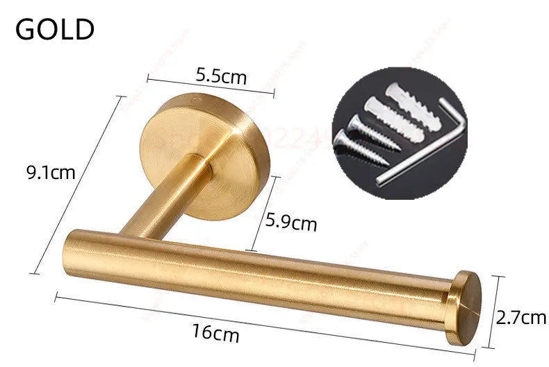 Self adhesive toilet roll paper holder No Drill Towel Rack Stainless Steel wall Mount stand organizer Kitchen Bath Accessories