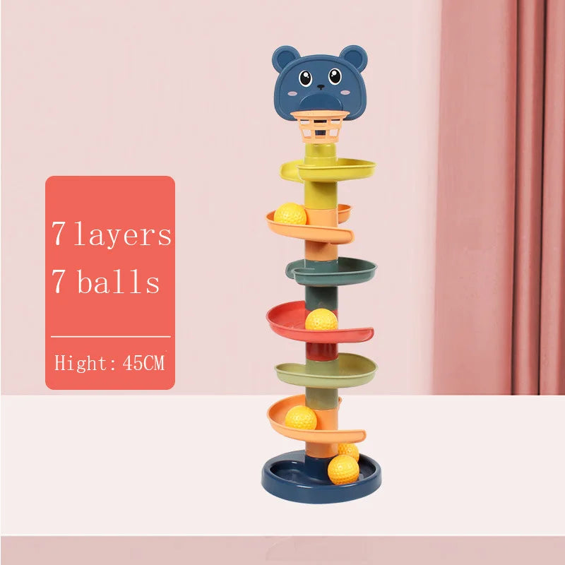 Montessori Toys Ball Drop Toy for Toddler 1 2 3 Ages Stacking Tower Toy Baby Development Game Educational Activity Birthday Gift