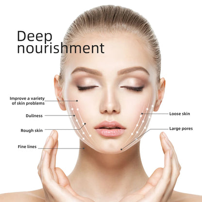 V-Shaped Face Lifting Mask Ear-Hanging Nano-Hydrogel Slimming Mask Women Skin Hydrating Moisturizing Lifting Firming Mask