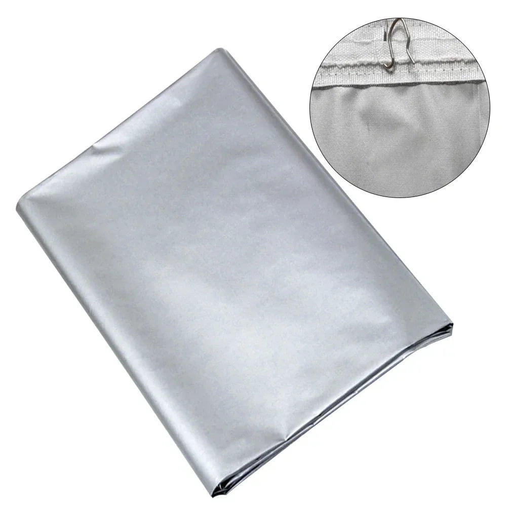 Sun Protection Thermal Insulation Curtain with Hook Silver Coated Fabric Shade Cloth Home Office Decoration Mørklægningsgardiner