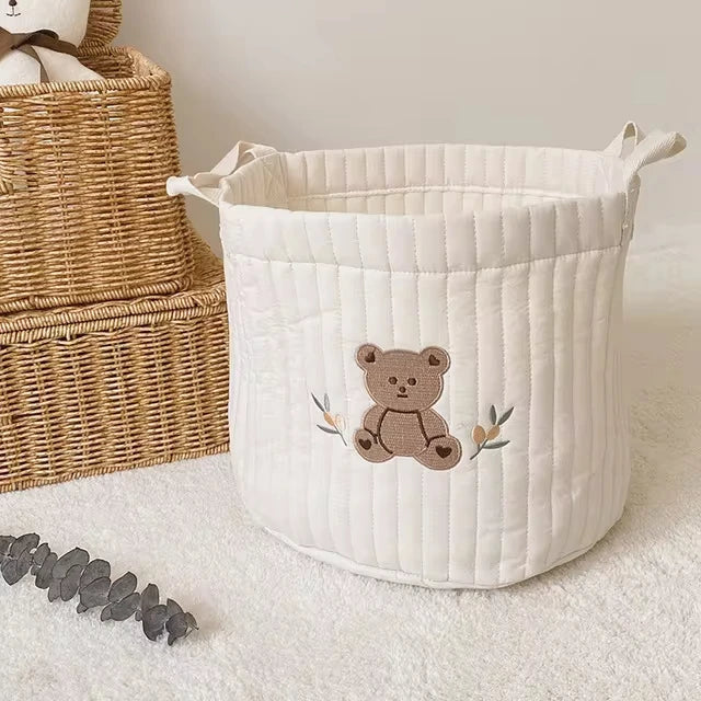 Toy storage bag Baby Bags Bear Embroidery Diaper Bag Caddy Nappy Cart Storage Mummy Maternity Bag for Newborn Diapers Toys