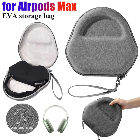 Travel Carry Bag with Hand Strap Carrying Box Cover Anti-Scratch Protective Pouch for Airpods Max Wireless Headset