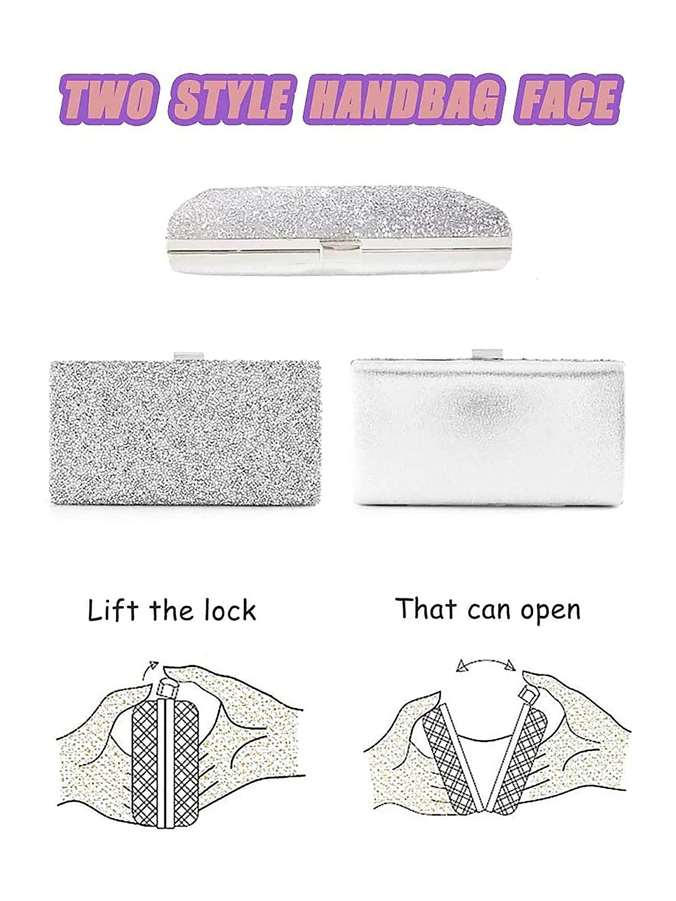 Sparkling, Elegant, Exquisite Dinner Party Handbag Water Diamond Handbag Crossbody Bag, Women's Wedding Party Bag Dinner Bag