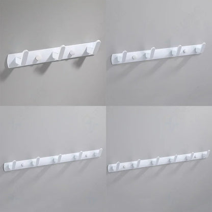 Wall Hanger Coat Hook Clothes Towel Holder White Aluminum Toliet Hallway Hooks Hanging Shelf Bathroom Kitchen Accessories