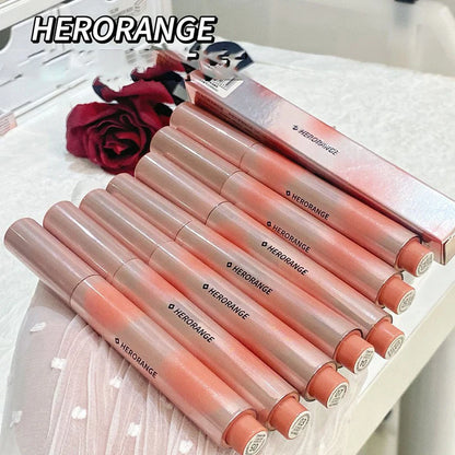 Strawberry Brown Jelly Lipstick Water Gloss Mirror Lip Gloss Moisturizing Hydrating Water Light Lip Stick Non-Sticky Lips Makeup