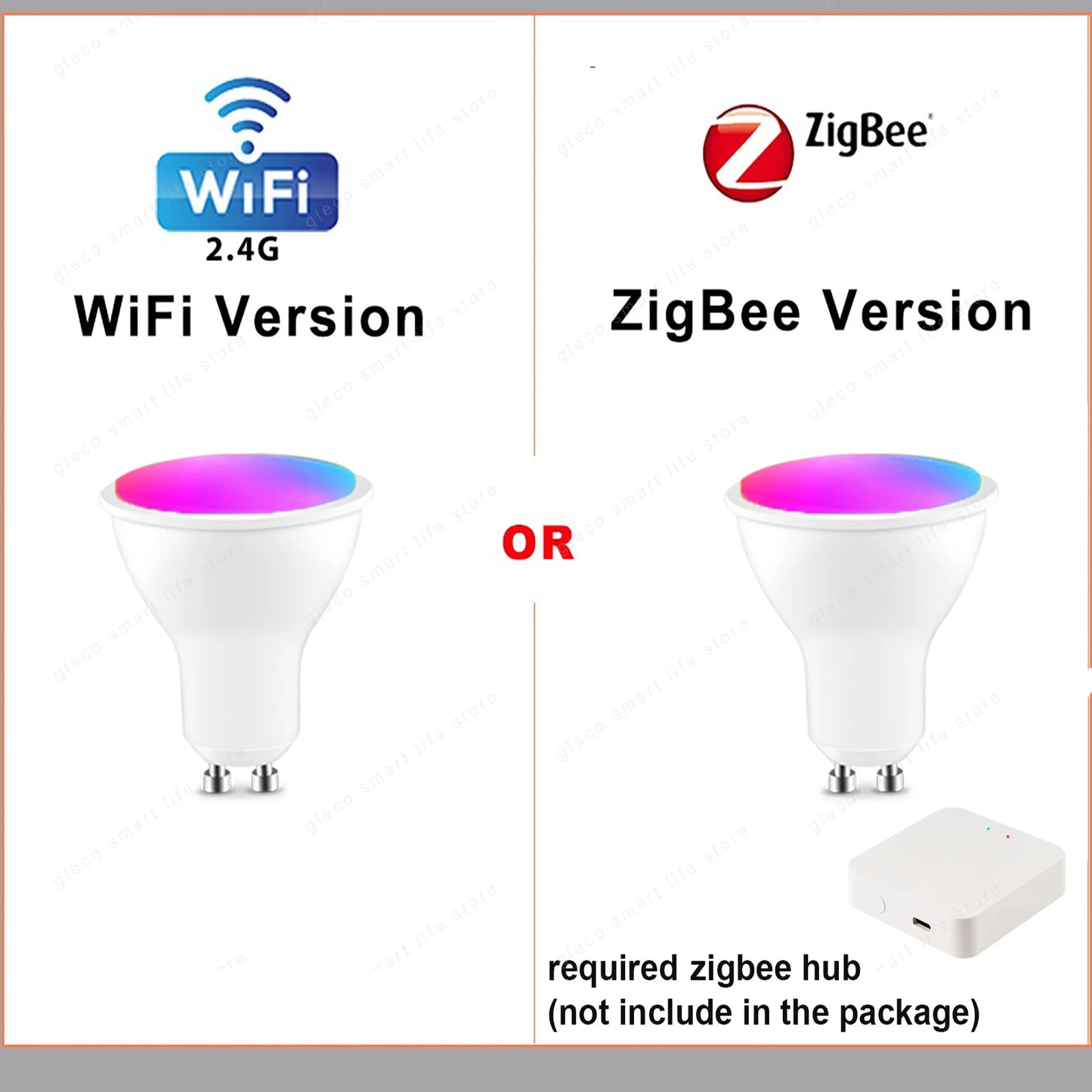 Zigbee Gu10 Wifi Smart Led light Bulb RGBCW Dimmable Led Lamp 220V 110V Smart Bulbs  For Ewelink APP Alexa Google Home Yandex