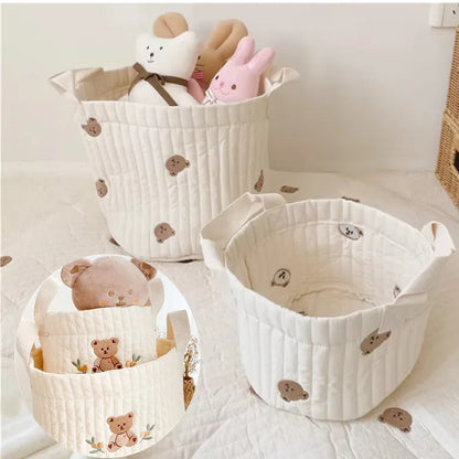 Toy storage bag Baby Bags Bear Embroidery Diaper Bag Caddy Nappy Cart Storage Mummy Maternity Bag for Newborn Diapers Toys