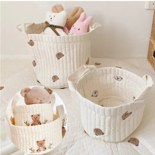 Toy storage bag Baby Bags Bear Embroidery Diaper Bag Caddy Nappy Cart Storage Mummy Maternity Bag for Newborn Diapers Toys