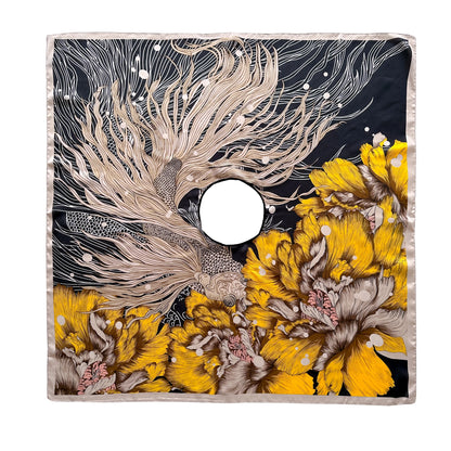 2024 New Poncho Cloak Thin Scarf Women Simulated Silk Pullover Versatile Scarves Shawls Sun Protection Clothing Beach Clothes