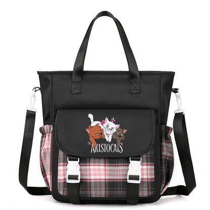 The Aristocats Marie Cat Handbag Shoulder Bag Messenger Bag Carrying Bag for Teenager Girls Boys Schoolbag Travel Shoulder Bag
