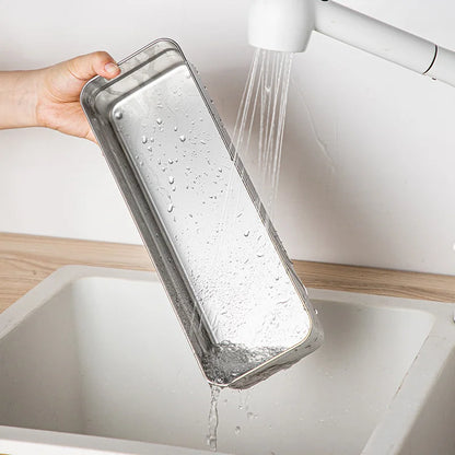 Stainless Steel Tableware Storage Container Chopsticks knife Fork Organizer Box Kitchen Acceesories Dish Drainer Storage Box