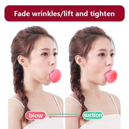 Silica Gel Mouth Jaw Exerciser Slimming Face Lift Tool Chin V Face Lifting Double Thin Wrinkle Removal Blow Breath Exerciser