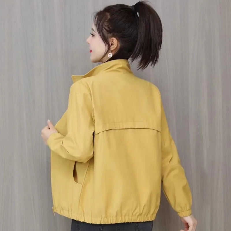 Summer Jacket Women Sun Protection Clothing 2024 New Fashion Casual Zipper Thin Casual Loose Casual Loose Windbreaker Coat