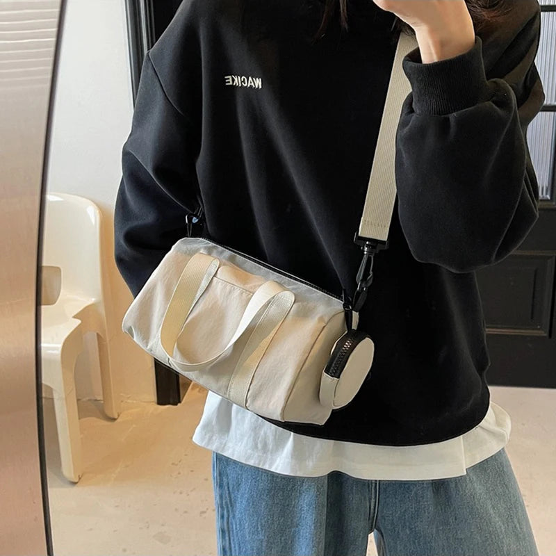 1pcs Large Capaci Bag Women's Nylon Crossbody Shoulder Bag Versatile Commuting Handbag Pillow Design Single Shoulder Bag