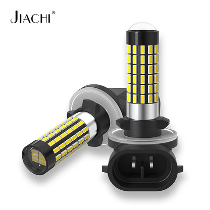 Jiachi 2PCS H1 H3 Replacement Bulb H7 H10 880 881 5202 Led Auto Fog Lamp 3014 78 Chip Daytime Running Light 6000K White 12-24V