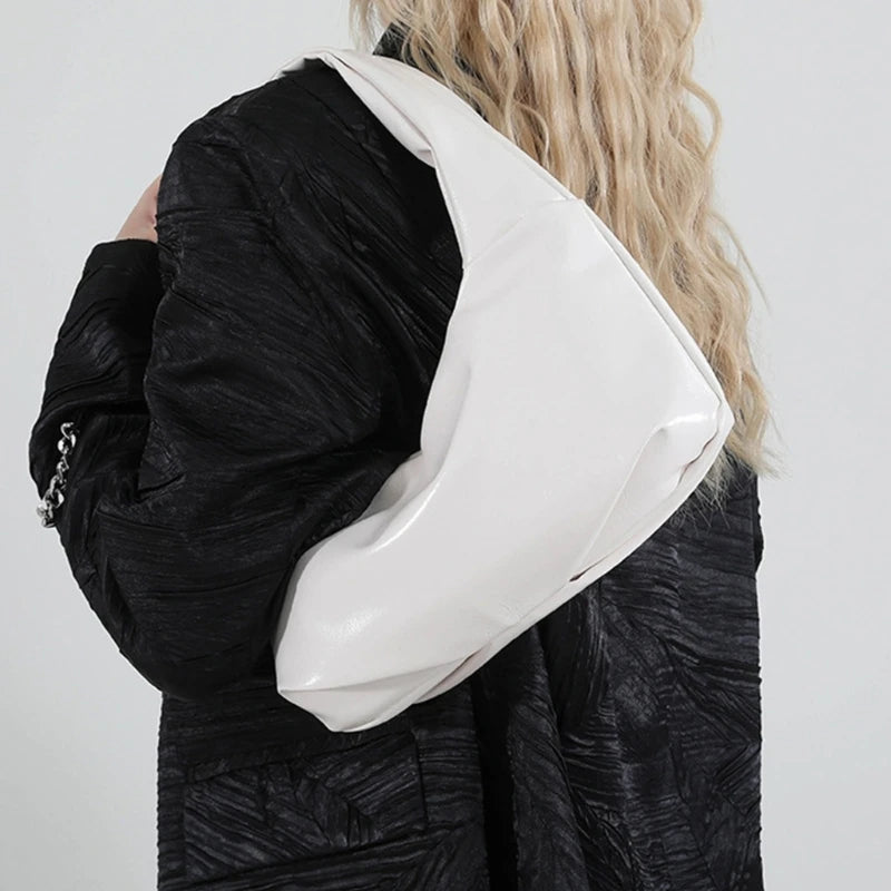 Trendy Handbag for Women with Unique Bows and Rivet Embellishments Stylish PU Leather Women's Shoulder Bag