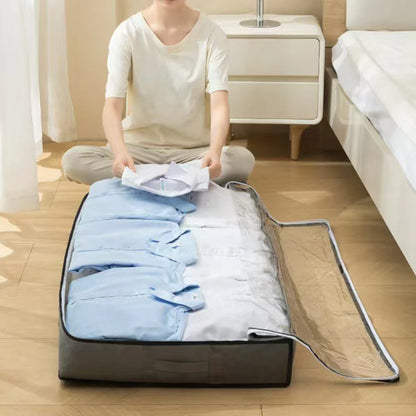 2pcs under the bed quilt storage bag with cover can be folded, can be used for bedding clothes toys，Clothing organizer