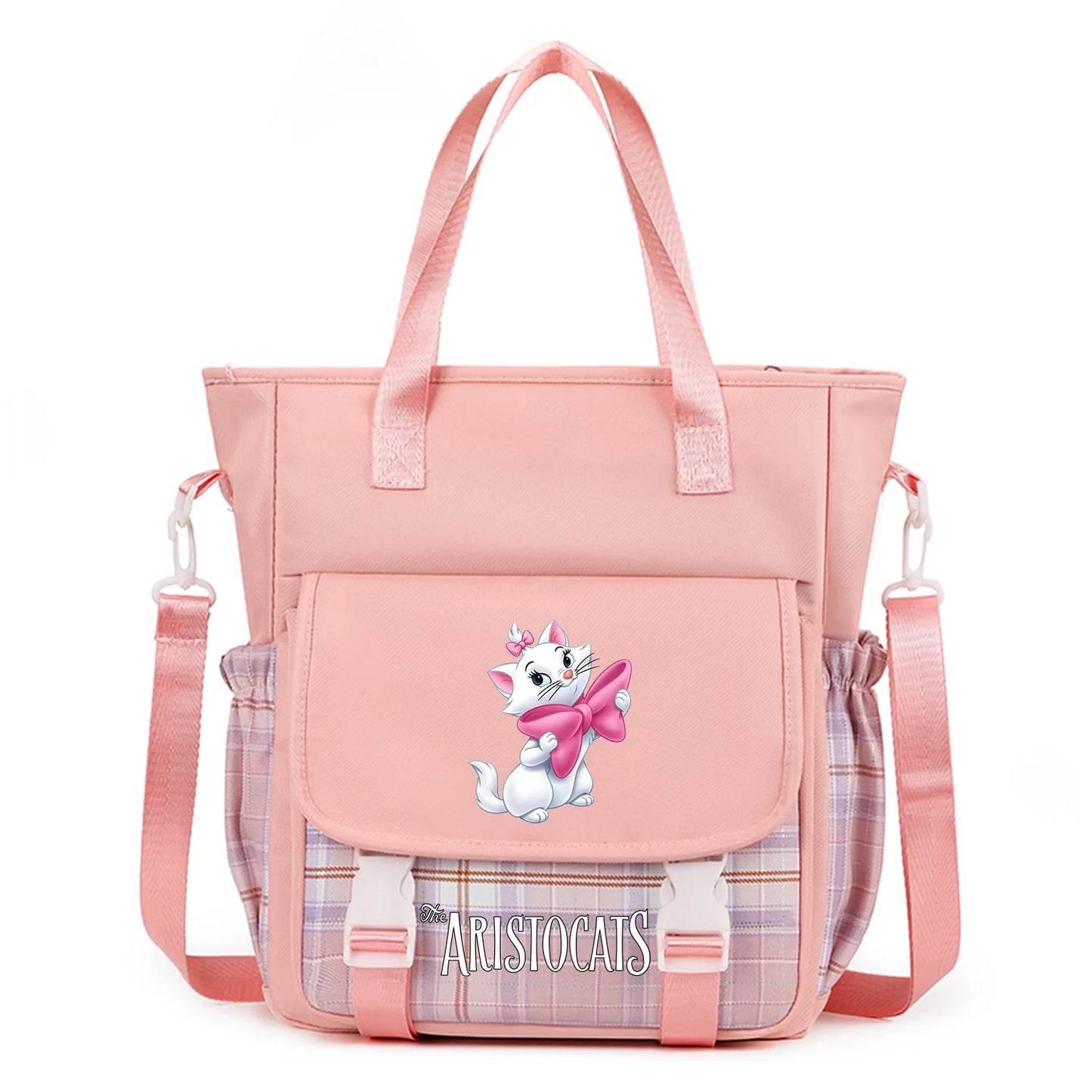 The Aristocats Marie Cat Handbag Shoulder Bag Messenger Bag Carrying Bag for Teenager Girls Boys Schoolbag Travel Shoulder Bag