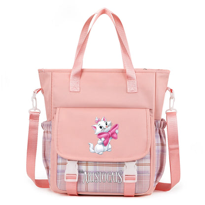 The Aristocats Marie Cat Handbag Shoulder Bag Messenger Bag Carrying Bag for Teenager Girls Boys Schoolbag Travel Shoulder Bag