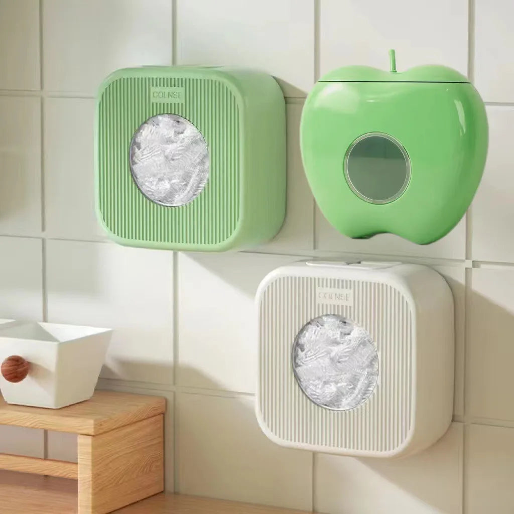 Wall Mounted Fresh Keeping Bag Storage Box Kitchen Disposable Food Cover Storage Container Fresh Cover Dispenser Box