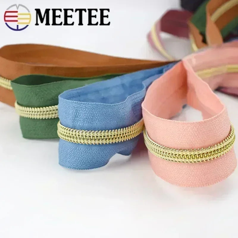 5# Nylon Zippers for Sewing Bags Plastic Coil Bag Zipper Tapes By The Meter Purse Garment Zips Repair DIY Clothing  Accessories