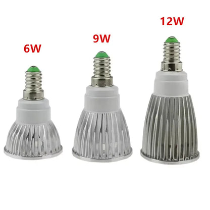 1X High Lumen E14 LED COB Spotlight 6W 9W 12W Dimmable AC12V 110V 220V LED Spot Light Bulb Lighting Lamp Warm/Cool white