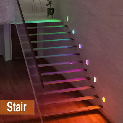 USB Rechargeable LED Puck Light Wireless RGBW Colors Night Light With Remote Control For Bed Room Closet Kitchen