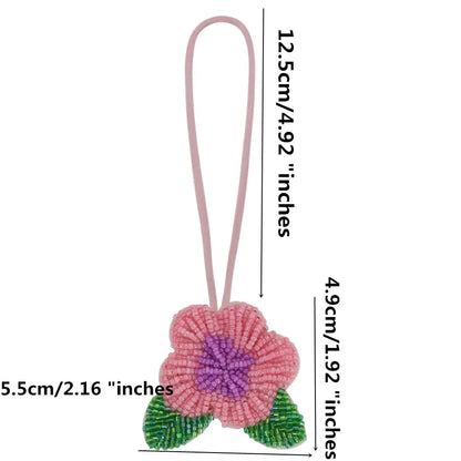 3D Handmade Rhinestone Beaded Coconut tree, butterfly hanging rope Patches Crystal Bag lanyard Patch beading Applique Patch