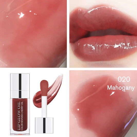 Waterproof  Moisturizing Lip Oil Hydrating Lasting Sexy Glossy Lip Gloss Transparent Plumping Liquid Lipstick Lip Care Makeup