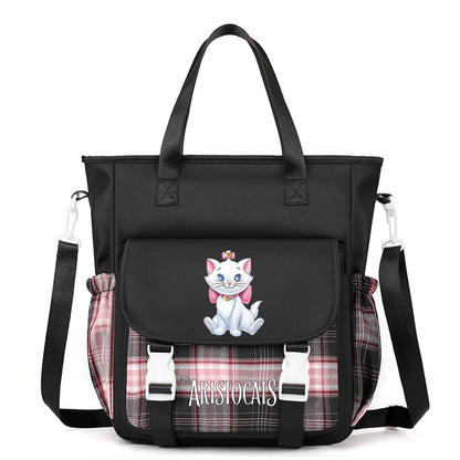 The Aristocats Marie Cat Handbag Shoulder Bag Messenger Bag Carrying Bag for Teenager Girls Boys Schoolbag Travel Shoulder Bag