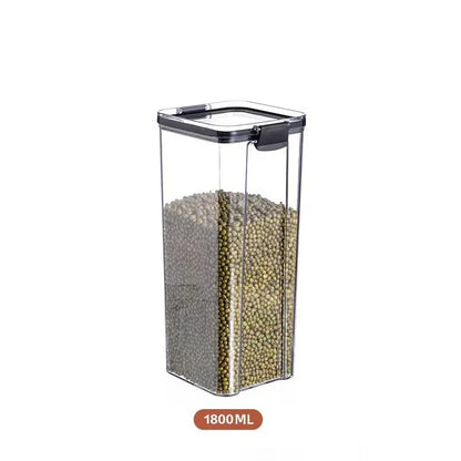 Sealed Jars Kitchen Grain Storage Organizer Large Tank Plastic Moisture-proof Storage Box Stackable Household Seasoning Jars Set