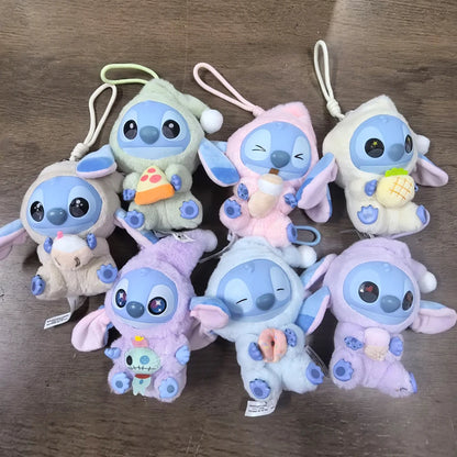 Stitch Eat Something Before Sleep Series Blind Box Plush Vinyl Toys Cute Doll Replica Mystery Box Bag Pendant Decor Gift