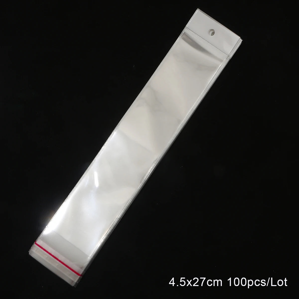 100pcs Multi Sizes Transparent OPP Bags With Hole Self Seal Clear Plastic Self Adhesive Cellophane Bag Food Storage Gift Package